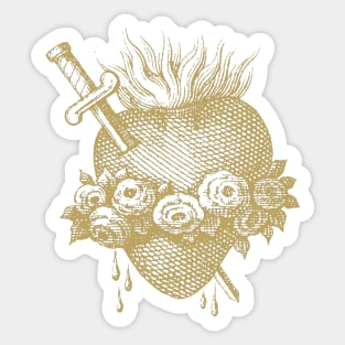 Immaculate Heart of Mary (Gold) Sticker